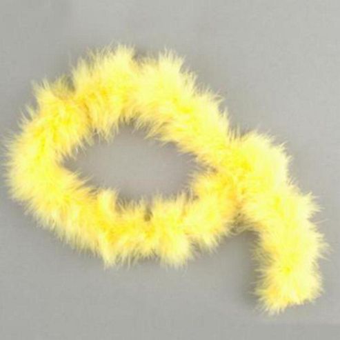 Image of Marabou Feather Trim Yellow - 2 Metre Pack