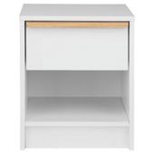 Trenton 1 Draw Bedside Chest White/Oak