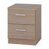 Alto Furniture Visualise Shaker 2 Drawer Bedside Table in Veradi Oak