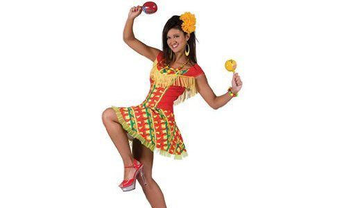 Image of Mexican Lady Dress - Adult Costume Size: 12-14