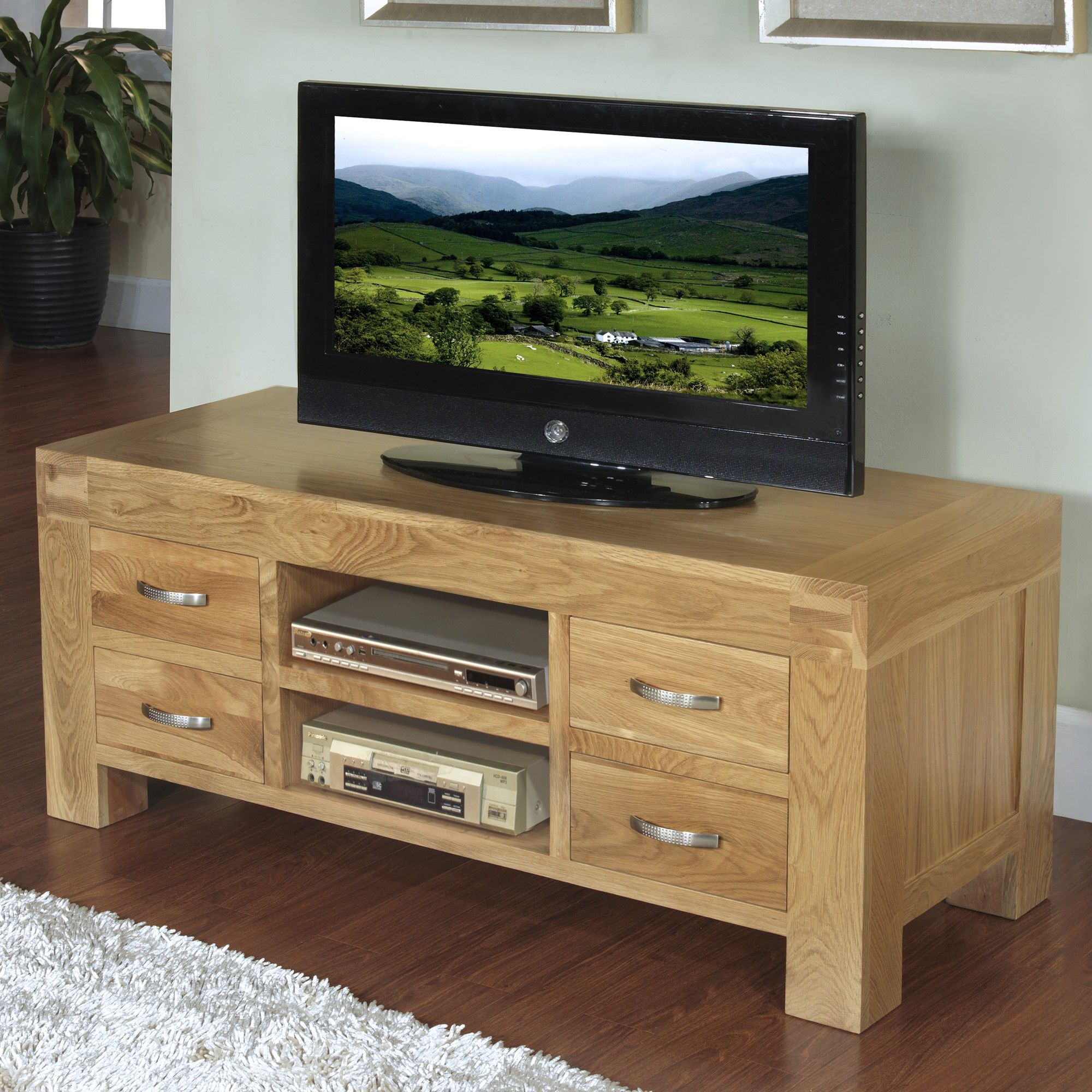 Hawkshead Rustic Oak Blonde TV Cabinet at Tescos Direct