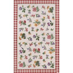 Claire Murray Nantucket Rose Toss Pink Kids Rectangular Rug - 66cm x 97cm