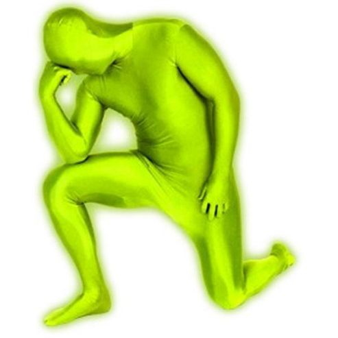 Image of Morphsuit Glow Green - Adult Costume Size: 38-40