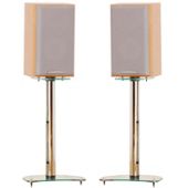 Pair of 500mm Speaker Stands with Clear Base