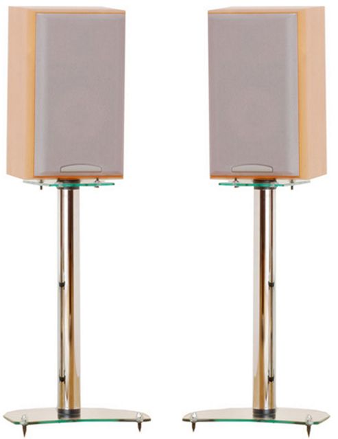 Image of Pair Of 500mm Speaker Stands With Clear Base