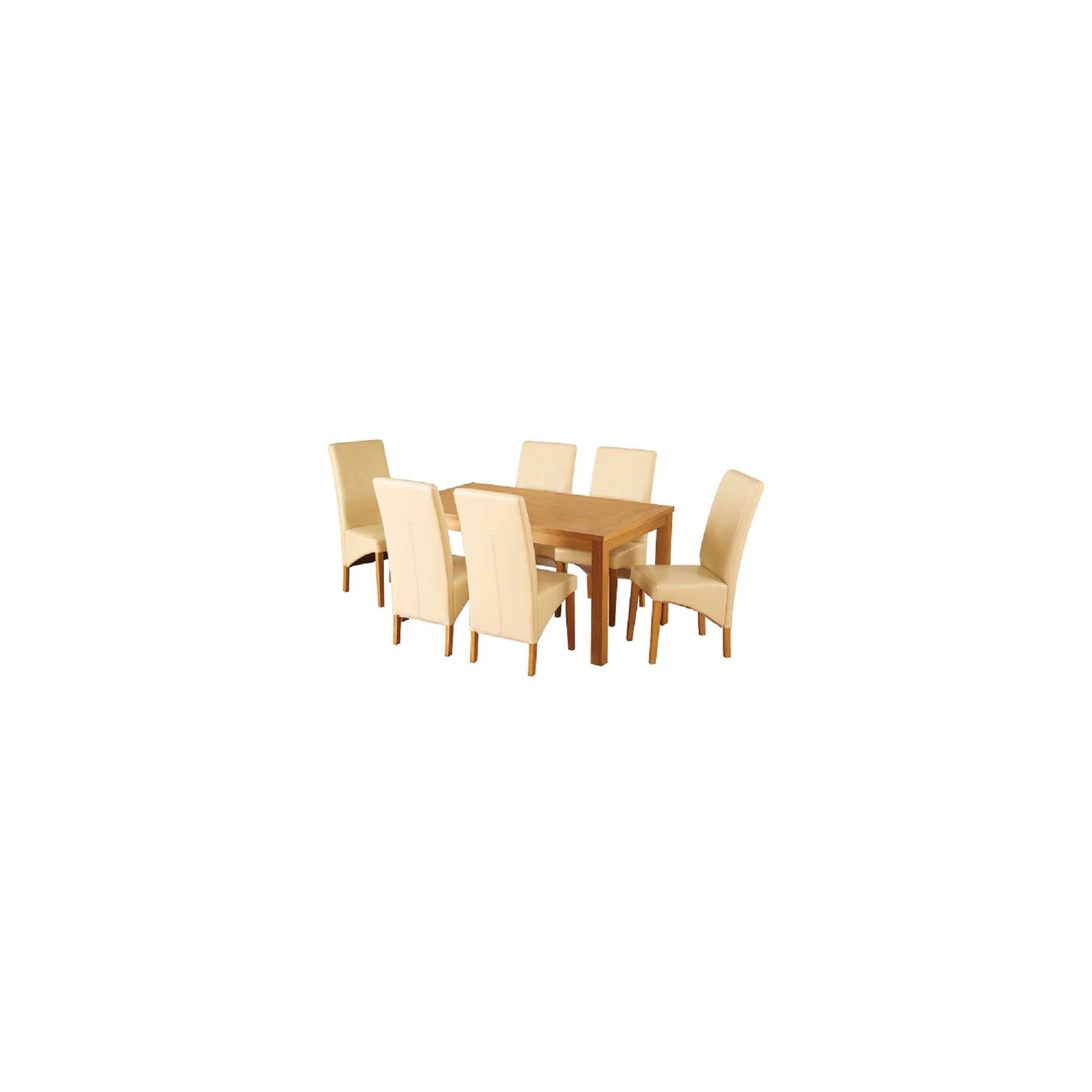 Home Essence Belgravia 7 Piece Dining Set - Cream at Tesco Direct