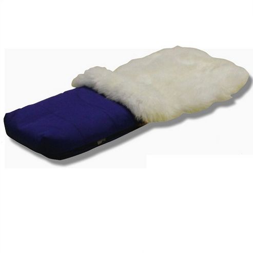 Image of Bowron Babycare Sheepskin Cocoon Long Wool Blue