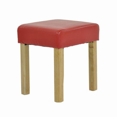 Image of Monroe Wooden Stool Red Bar Stool