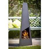 LA HACIENDA BLACK HEAVY GAUGE STEEL CHIMINEA