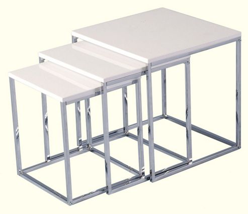 Image of Home Essence Boston Nest Of Tables - White
