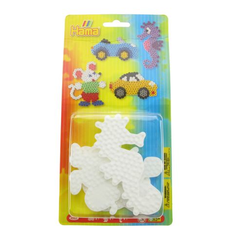 Image of Hama Pegboards - Car, Mouse, Seahorse - Small Boards