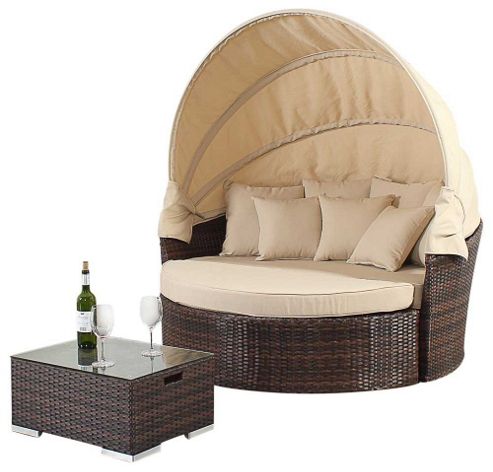 Image of Luxan Wgf-215 Port Royal Prestige Brown Large Daybed
