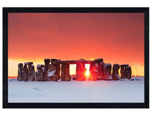 Image of Tom Mackie Black Wooden Framed Stonehenge Poster