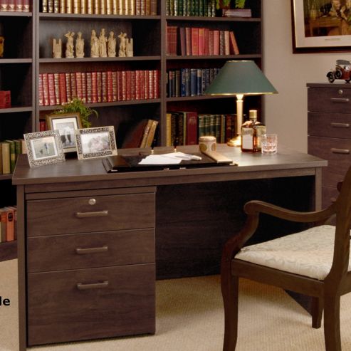 Image of Enduro Home Office Rectangular Desk - Walnut