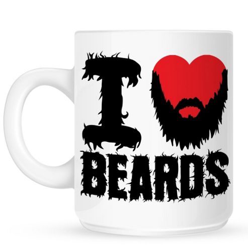 Image of I Love Beards 10oz Ceramic Mug
