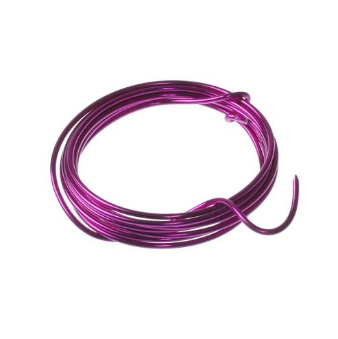 Image of Aluminium Wire - 2.0mm - 2mt - Shocking Pink