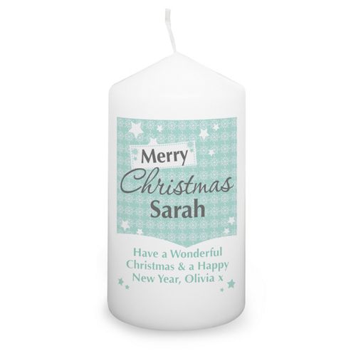 Image of Personalised Snowflake Candle