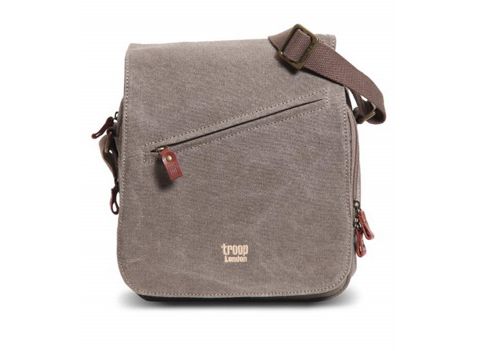 Image of Trp0238 Troop London Classic Canvas Across Body Bag Brown