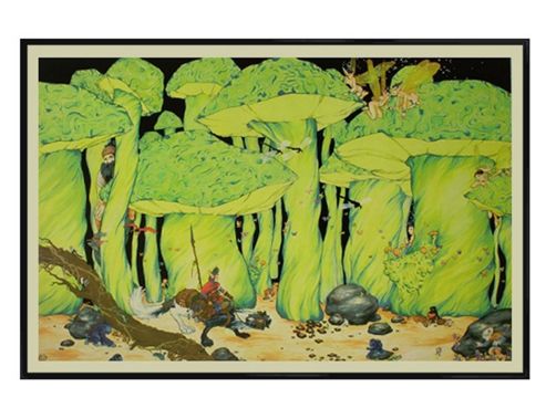 Image of Gloss Black Framed Enchanted Forest Poster