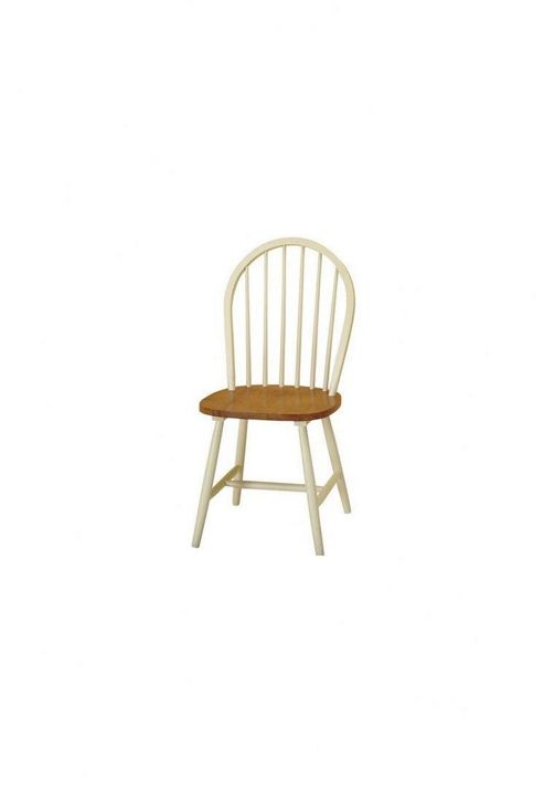 Image of Wilkinson Furniture Windsor Dining Chair In Natural Timber And Buttermilk (set Of 2)
