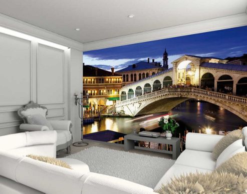 Image of 1wall Giant Venice Rialto Bridge Wall Mural