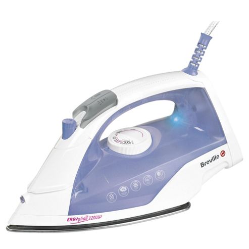 Image of Breville Vin301 Stainless Steel Plate Steam Iron - Lilac & White