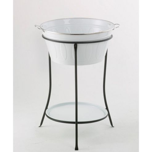 Image of Lifestyle Alpine Mobile Ice Cooler Bucket With Stand & Shelf/tray (white)