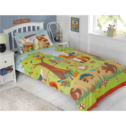Image of Rapport Kids Forrest Friends Single Quilt Set Multi Coloured
