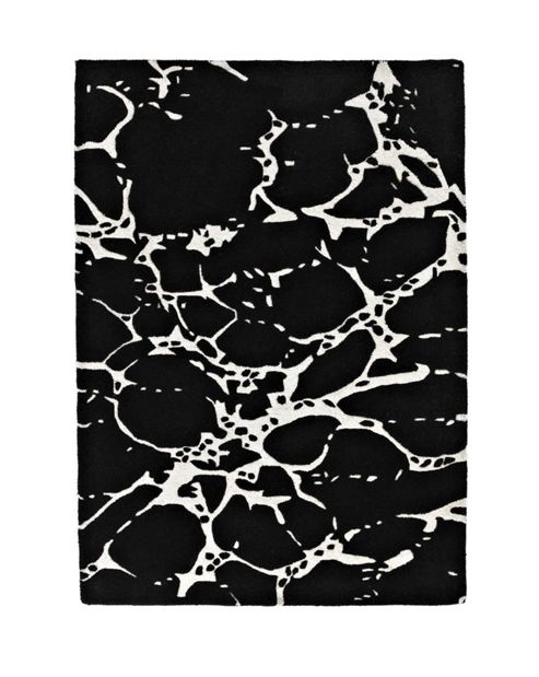 Image of Think Rugs Elements Black Tufted Rug - 90 Cm X 150 Cm (2 Ft 11 In X 4 Ft 11 In)