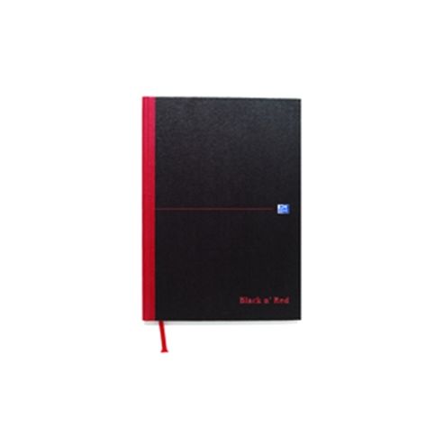 Image of Black N Red Book Casebound 90gsm Ruled 384pp A4 Ref 100080473