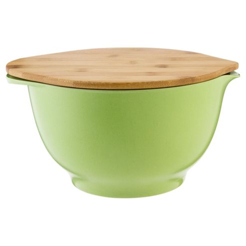 Image of Tesco Large Green Bowl With Bamboo Lid