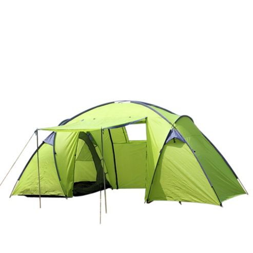 Image of North Gear Camping Trekker Waterroof 6 Man 2 Room Faimly Tent Green