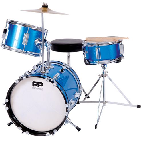 Image of Pp 3 Piece Blue Junior Drum Kit Pp100
