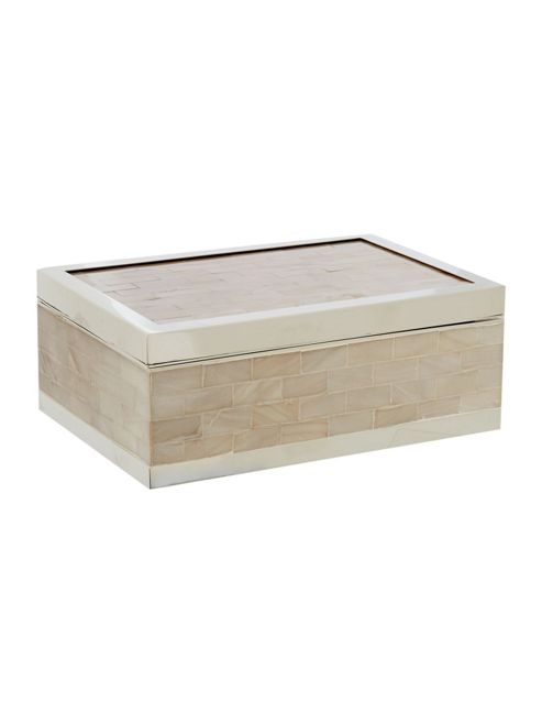 Image of Casa Couture Mother Of Pearl Jewellery Box In Cream