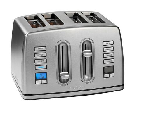 Image of Cuisinart Cpt445u 4 Slice Brushed Stainless Steel Digital Toaster