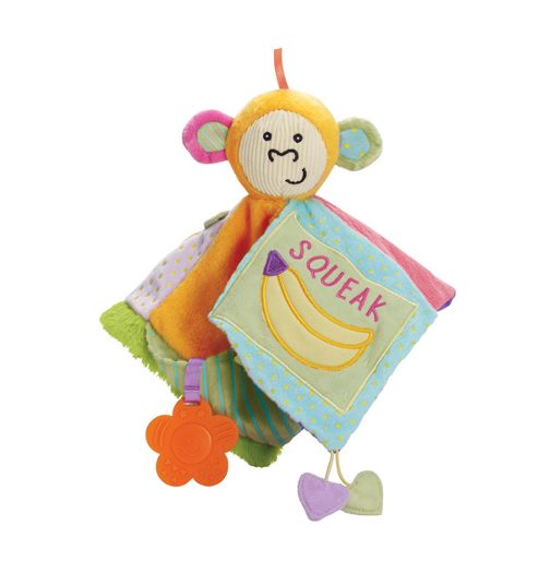 Image of Peek-squeak Busy Monkey Baby Activity Doudou By Manhattan Toy-3 Mnths+