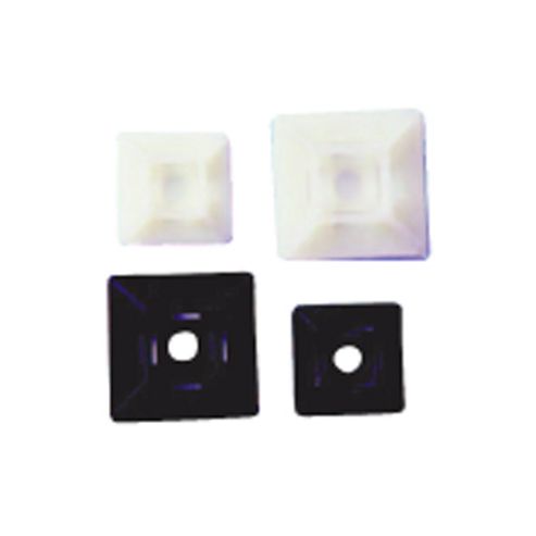 Image of 100pack Small Electrical Cable Wire Tie Fixing Base White