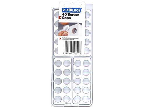 Image of Plasplugs Wca517 Screw Caps White X40