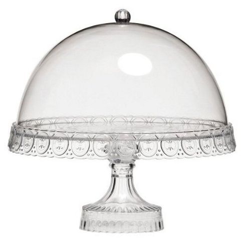 Image of Cake - Clear Acrylic Traditional Cake Stand With Dome