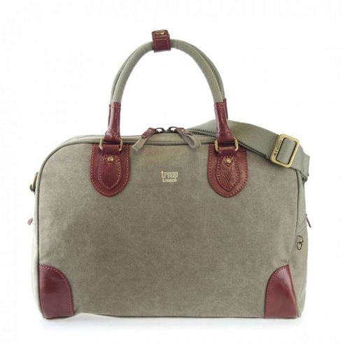 Image of Trp0262 Troop London Classic Small Canvas Holdall Khaki