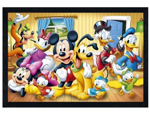 Image of Mickey Mouse & Pals Black Wooden Framed Disney Fun Poster