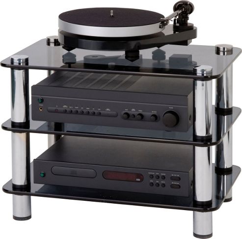 Image of Optimum Prelude Slimline Three Shelf Hifi Stand