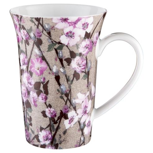 Image of Tesco Tall Blossom Grey Mug Single