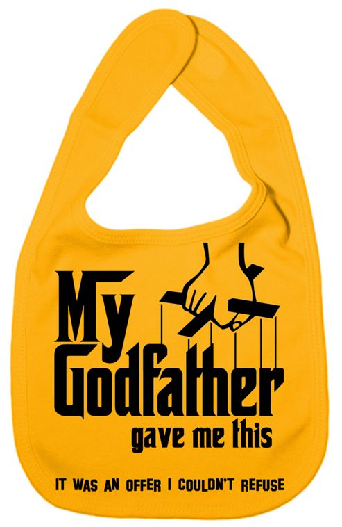 Image of Dirty Fingers My Godfather Gave Me Offer I Couldn't Refuse Bib Yellow