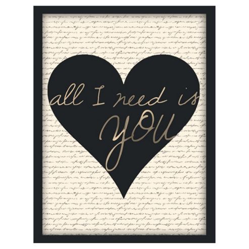 Image of All I Need Is You Framed Print 50x40cm