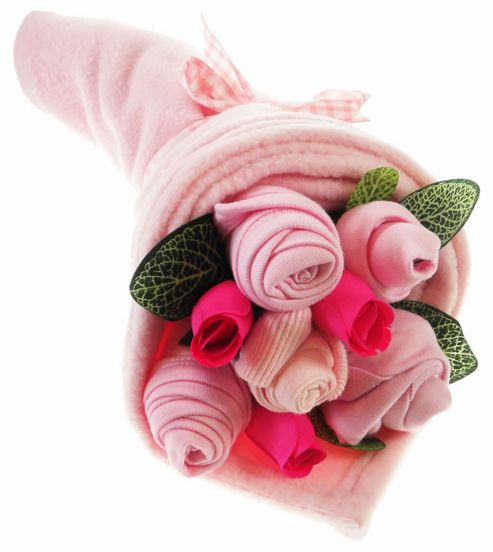 Image of Traditional Baby Pinks Clothes Bouquet