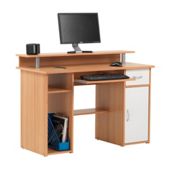 Alphason Albany Beech Effect Computer Workstation