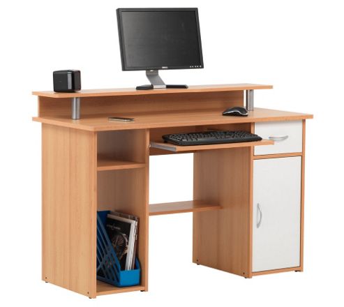 Image of Alphason Albany Beech Effect Computer Workstation