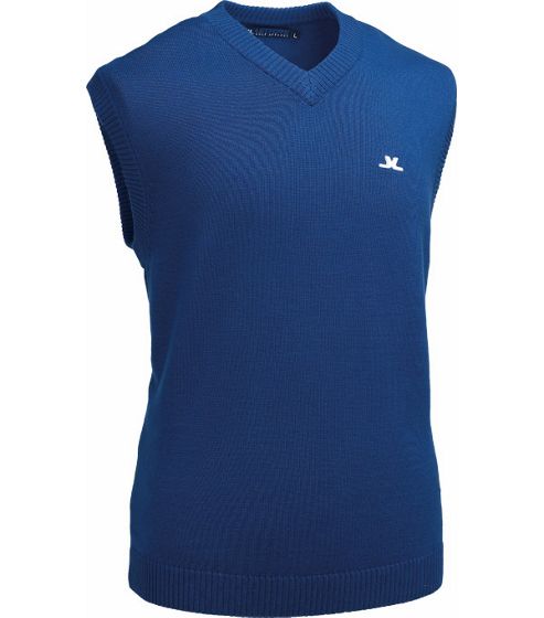 Image of John Letters Mens Troon Pima Cotton Golf Slipover - Navy