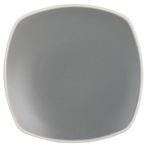 Image of Tesco Square Stoneware Side Plate, Dark Grey
